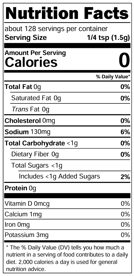 Honey Killer Bee Nutrition Information